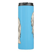 Havanese dog cartoon illustration thermosbecher (Rückseite)