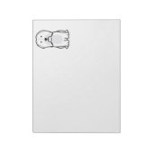 Havanese Dog Cartoon Notizblock (Rotiert)