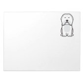 Havanese Dog Cartoon Notizblock (Vorderseite)