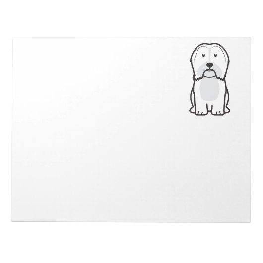 Havanese Dog Cartoon Notizblock (Vorderseite)