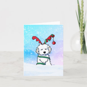 Havanese Dog Christmas Card Feiertagskarte
