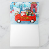 Havanese Dog Christmas Delivery LKW Schnee Karte (Innenseite)