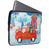Havanese Dog Christmas Delivery LKW Schnee Laptopschutzhülle (Vorne Rechts)