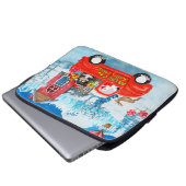 Havanese Dog Christmas Delivery LKW Schnee Laptopschutzhülle (Vorne Knopf)