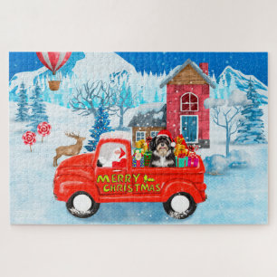 Havanese Dog Christmas Delivery LKW Schnee Puzzle