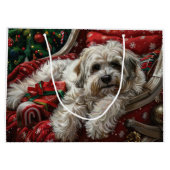Havanese Dog Christmas Festival Große Geschenktüte (Rückseite)