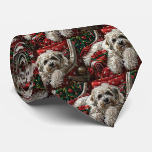 Havanese Dog Christmas Festival Krawatte