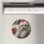 Havanese Dog Christmas Festival Magnet (In Situ (Geschirrspüler))