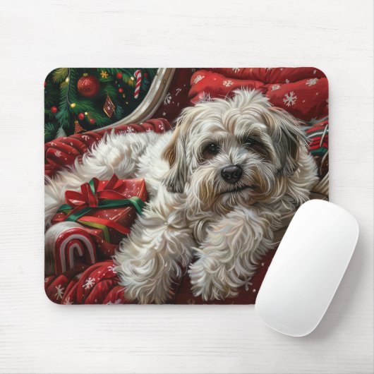 Havanese Dog Christmas Festival Mousepad (Mit Mouse)