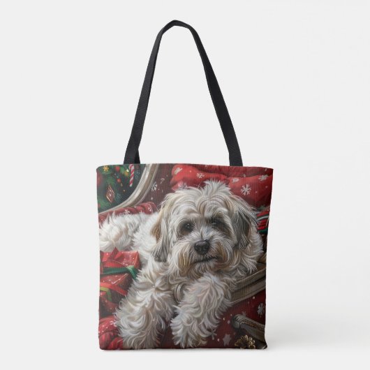 Havanese Dog Christmas Festival Tasche (Rückseite)