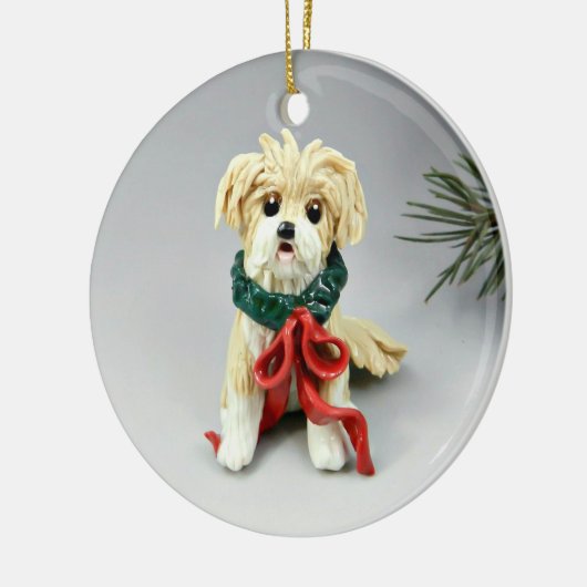 Havanese Dog Christmas Ornament (Links)