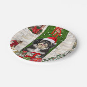 Havanese Dog Christmas Pappteller (Schrägansicht)