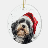 Havanese Dog Christmas Personalized Keramik Ornament (Links)