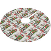 Havanese Dog Christmas Polyester Weihnachtsbaumdecke (Schrägansicht)