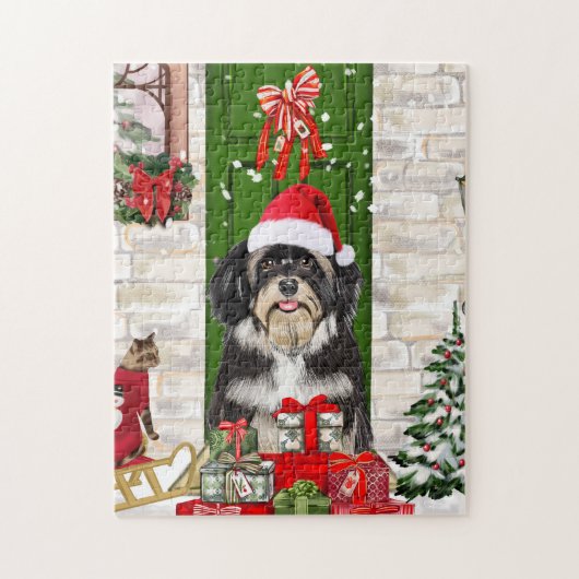 Havanese Dog Christmas Puzzle (Vertikal)