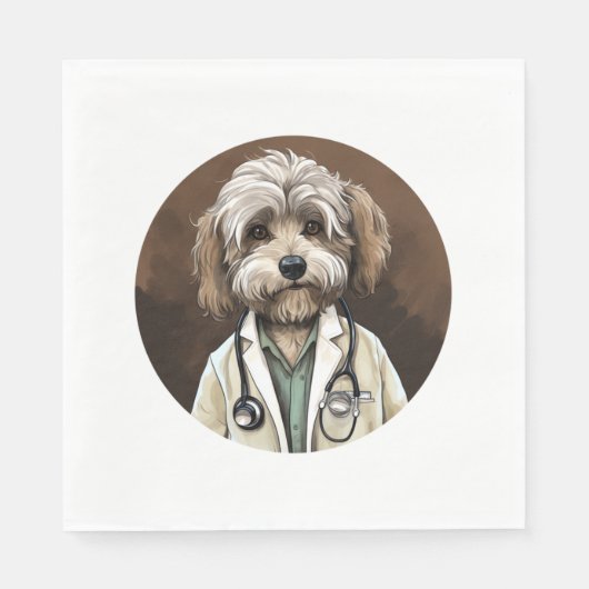 Havanese Dog Doctor Serviette (Vorderseite)