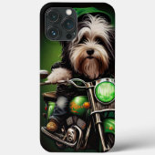 Havanese Dog Driving Bike St. Patrick's Day Case-Mate iPhone Hülle (Rückseite)