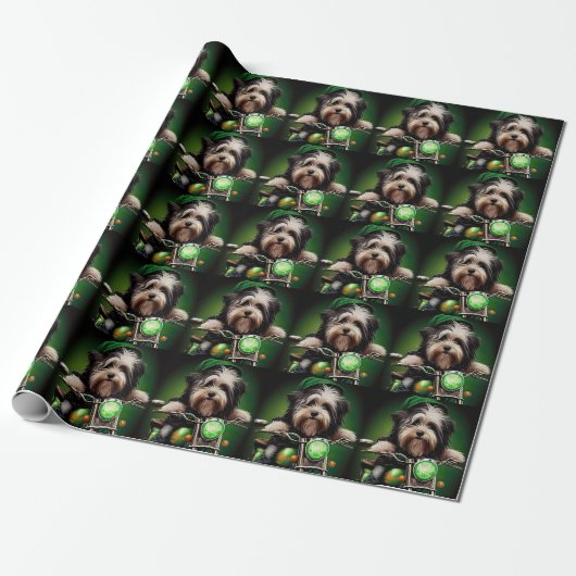 Havanese Dog Driving Bike St. Patrick's Day Geschenkpapier (Ungerollt)