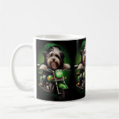 Havanese Dog Driving Bike St. Patrick's Day Kaffeetasse (Links)
