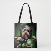 Havanese Dog Driving Bike St. Patrick's Day Tasche (Vorderseite)