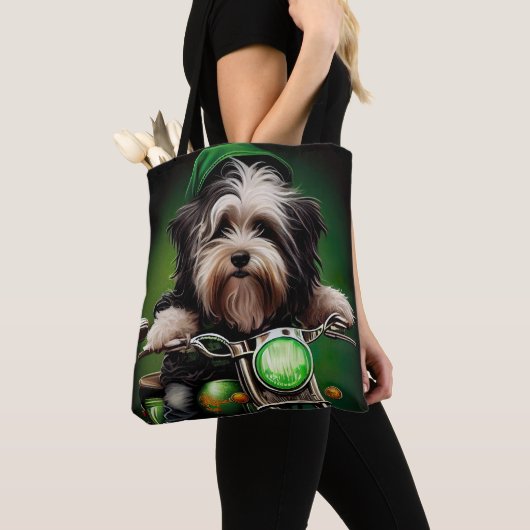 Havanese Dog Driving Bike St. Patrick's Day Tasche (Von Nahem)