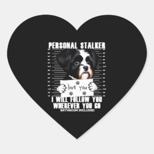 Havanese Dog Funny Stalker Cartoon Herz-Aufkleber
