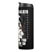Havanese Dog Funny Stalker Cartoon Thermosbecher (Nach rechts gedreht)