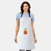 Havanese Dog Happy Halloween Pumpkin Schürze (Getragen)
