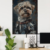 Havanese Dog In Armor Poster (Heimbüro)