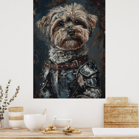 Havanese Dog In Armor Poster (Küche)