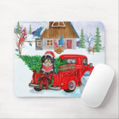 Havanese Dog in Christmas Delivery LKW Schnee Mousepad (Mit Mouse)