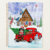 Havanese Dog in Christmas Delivery LKW Schnee Planer (Vorderseite)