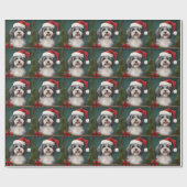 Havanese Dog in Schneeschweihnacht Geschenkpapier (Flach)