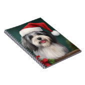 Havanese Dog in Schneeschweihnacht Notizblock (Rechte Seite)