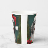 Havanese Dog in Schneeschweihnacht Pappbecher (Rechts)