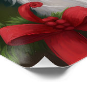 Havanese Dog in Schneeschweihnacht Poster (Ecke)