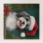 Havanese Dog in Schneeschweihnacht Puzzle (Horizontal)