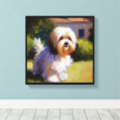 Havanese Dog Leinwanddruck (Insitu (Holzboden))