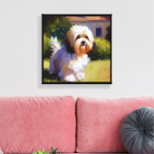 Havanese Dog Leinwanddruck (Insitu (Wohnzimmer))