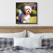 Havanese Dog Leinwanddruck (Insitu (Schlafzimmer))