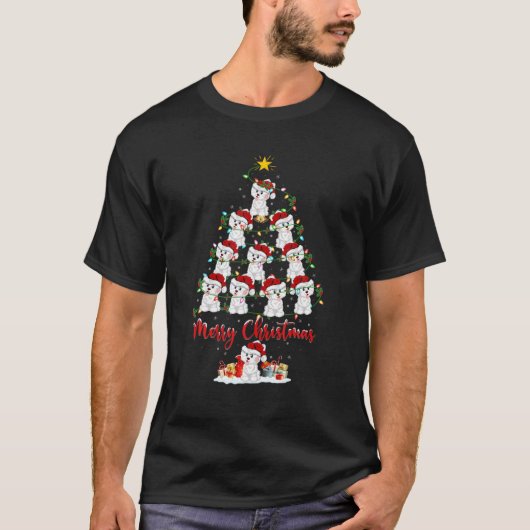Havanese Dog Lover Matching Santa Havanese Christm T-Shirt (Vorderseite)