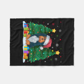 Havanese Dog Lovers Weihnachtsmannmütze Ugly Chris Fleecedecke (Vorderseite (Horizontal))