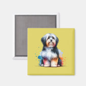 Havanese Dog Magnet (Vorderseite/Rückseite)