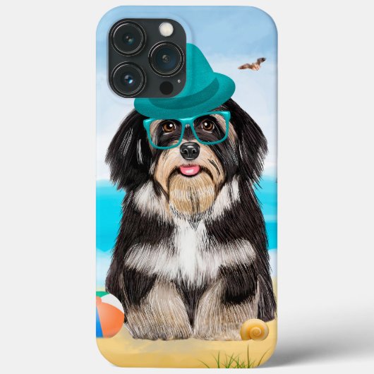 Havanese Dog on Beach Case-Mate iPhone Hülle (Rückseite)