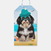 Havanese Dog on Beach Geschenkanhänger (Rückseite)