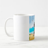 Havanese Dog on Beach Kaffeetasse (Links)