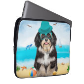 Havanese Dog on Beach Laptopschutzhülle (Vorne Rechts)