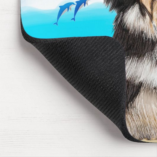 Havanese Dog on Beach Mousepad (Ecke)