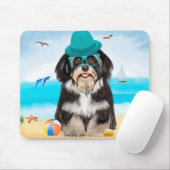 Havanese Dog on Beach Mousepad (Mit Mouse)