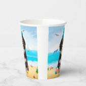 Havanese Dog on Beach Pappbecher (Links)